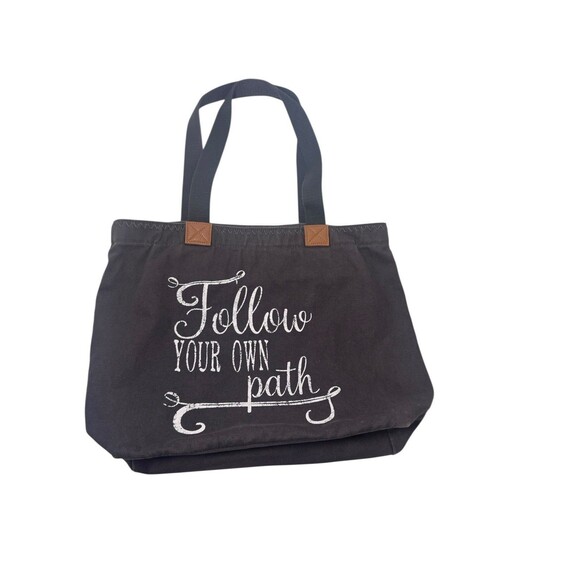 Thirty-One 31 Wander Tote Follow Your Own Path Gray Retired- Fast Shipping - Picture 1 of 16